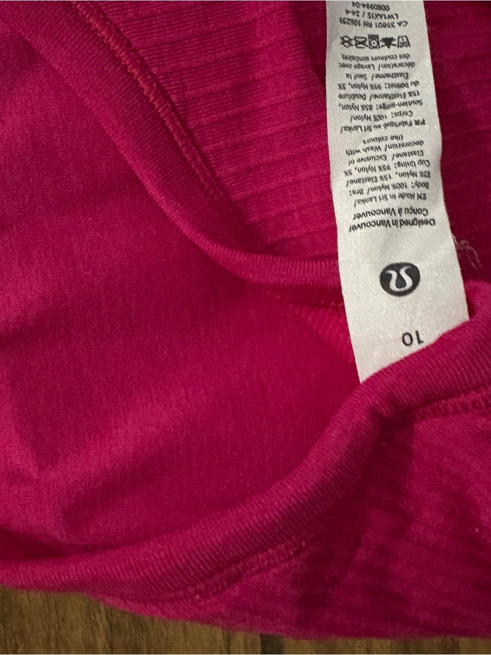 lululemon athletica Ribbed Racerback Tank - Bright Pink - Picture 3 of 3